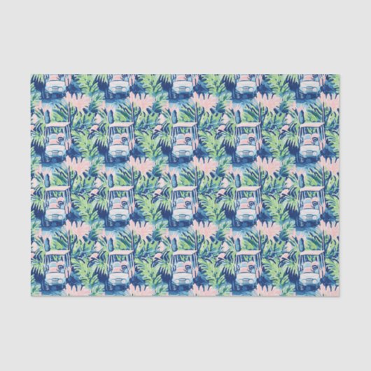 パーム名門私立校風のビーチゴルフカート 薄葉紙 (正面)