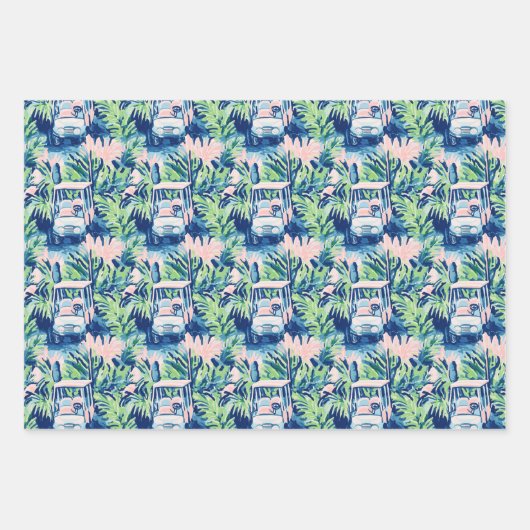 パーム名門私立校風のビーチゴルフ ラッピングペーパーシート (正面2)