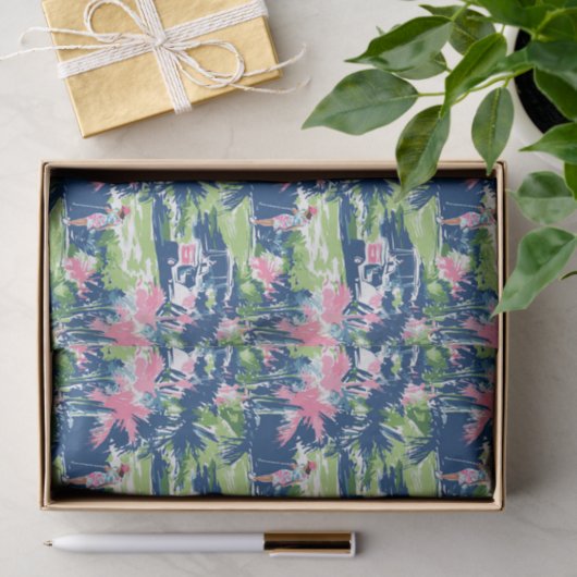 パーム名門私立校風のビーチゴルフ 薄葉紙 (ギフト)