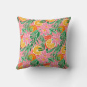 パーム名門私立校風のビーチトロピカルオレンジモノグラム クッション (裏面)