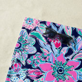 パーム名門私立校風のビーチネイビーラベンダーフローラパーソナライズ ビーチタオル (インサイチュ)