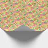 パーム名門私立校風のビーチプリントかわいいオランウータンス ラッピングペーパー (角)