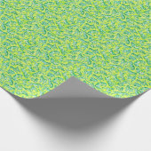 パーム名門私立校風のビーチプリントイエローグリーンシマウマ ラッピングペーパー (角)