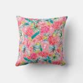 パーム名門私立校風のビーチプリントジャングルモンキーズモノグラム クッション (裏面)