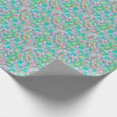 パーム名門私立校風のビーチプリントタイガースアンドパパイアス ラッピングペーパー (角)