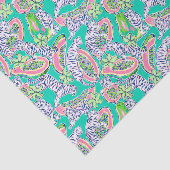 パーム名門私立校風のビーチプリントタイガースアンドパパイアス 薄葉紙 (詳細)