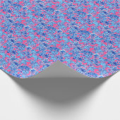 パーム名門私立校風のビーチプリントブルーゾウ ラッピングペーパー (角)