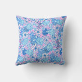 パーム名門私立校風のビーチプリントブルータートルズモノグラム クッション (裏面)