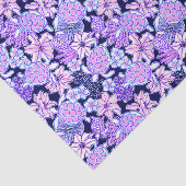 パーム名門私立校風のビーチプリントラベンダー&パープルウミガメ 薄葉紙 (詳細)