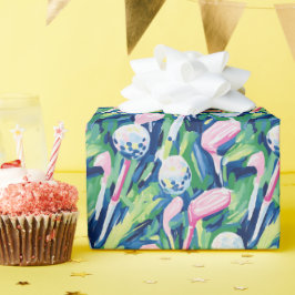 パーム名門私立校風のビーチ抽象芸術ゴルフクラブ ラッピングペーパー