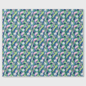 パーム名門私立校風のビーチ抽象芸術ゴルフクラブ ラッピングペーパー (フラット)