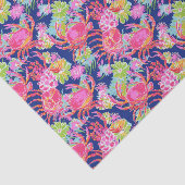 パーム名門私立校風のビーチ海カニのパターン 薄葉紙 (詳細)