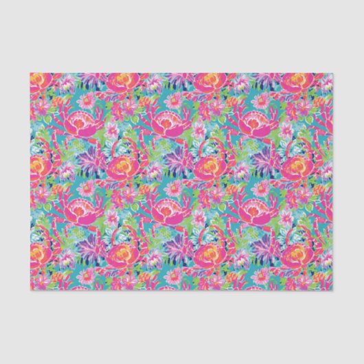 パーム名門私立校風のビーチ海カニのパターン 薄葉紙 (正面)