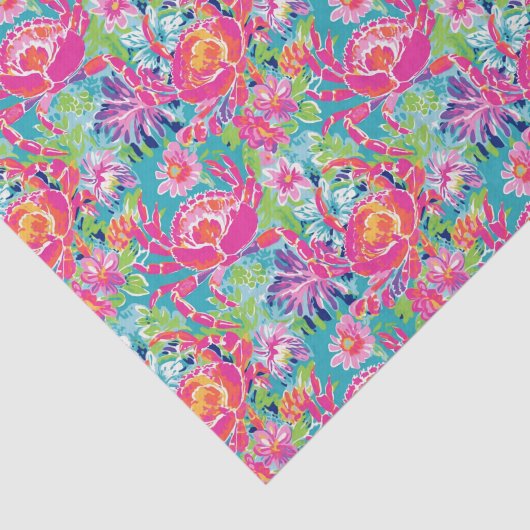 パーム名門私立校風のビーチ海カニのパターン 薄葉紙 (詳細)