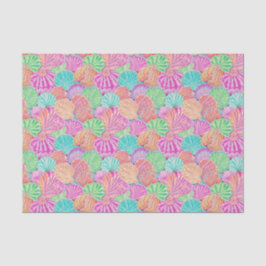 パーム名門私立校風のビーチ海シェルパターン 薄葉紙