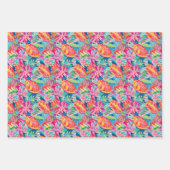 パーム名門私立校風のビーチ海メルメイドタートルズドルフィン ラッピングペーパーシート (正面2)