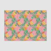 パーム名門私立校風のビーチ熱帯オレンジ模様 薄葉紙 (正面)