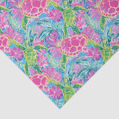 パーム名門私立校風のビーチ熱帯亀のパターン 薄葉紙 (詳細)