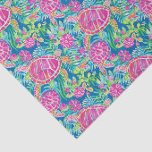 パーム名門私立校風のビーチ熱帯亀のパターン 薄葉紙 (詳細)