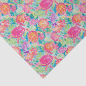 パーム名門私立校風のビーチ熱帯亀のパターン 薄葉紙 (詳細)