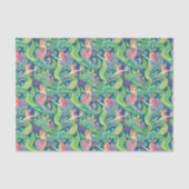 パーム名門私立校風のビーチ熱帯人魚パターン 薄葉紙 (正面)