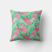 パーム名門私立校風のビーチ熱帯花モノグラム クッション (裏面)