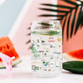 パーム図解入りの、写真付きの春の地図 |バチェロレッテ ガラス缶