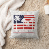 パーム国旗ハワイアロハ愛国装飾枕 クッション (ブランケット)