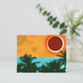パーム太陽のツリー青海のトロピカルエクリプス ポストカード (スタンド正面)