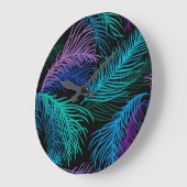 パーム数々のの色葉の ラージ壁時計 (傾斜)