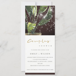 パーム星空のメイスンジャー灯カップルのシャワー 招待状