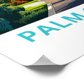 パーム春カリフォルニアトラベルプリント ポスター (角)