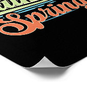 パーム春カリフォルニアビーチバケーションサンセット ポスター (角)