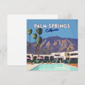 パーム春カリフォルニアプールホテルツリーズレトロ (正面/裏面)