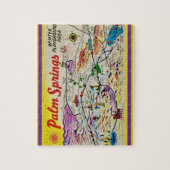 パーム春カリフォルニアマップパズル ジグソーパズル (縦)