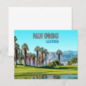 パーム春カリフォルニアヴィンテージフラットカード (正面/裏面)