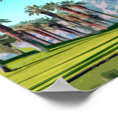 パーム春カリフォルニアヴィンテージ ポスター (角)