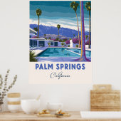 パーム春カリフォルニアヴィンテージ ポスター (キッチン)