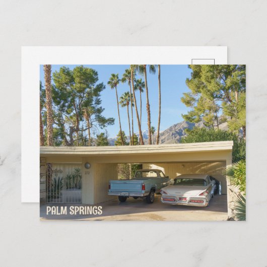 パーム春カリフォルニア中世紀モダン写真 ポストカード (正面/裏面)