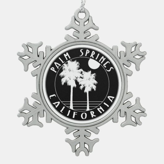 パーム春カリフォルニア スノーフレークピューターオーナメント (正面)