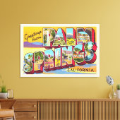 パーム春カリフォルニアCAラージレター キャンバスプリント (インサイチュ (リビング))
