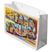 パーム春カリフォルニアCA大文字はがき ラージペーパーバッグ (裏面アングル)