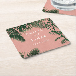 パーム春コースター スクエアペーパーコースター