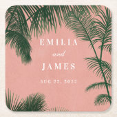 パーム春コースター スクエアペーパーコースター (正面)