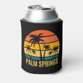 パーム春サンセットアンドパームツリーズビーチ 缶クーラー (缶裏面)