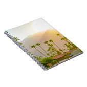 パーム春サンセットデイ山とパームtr ノートブック (右側)