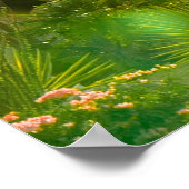 パーム春サンセットデイ山とパームtr ポスター (角)