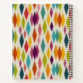 パーム春ダイヤモンドミッドセンチュリーモダンパターン ノートブック (裏面)