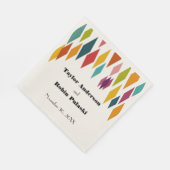 パーム春ダイヤモンドミッドモダンセンチュリー結婚ズ スタンダードランチョンナプキン (角)