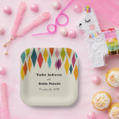 パーム春ダイヤモンドミッドモダンセンチュリー結婚ズ ペーパープレート (パーティー)